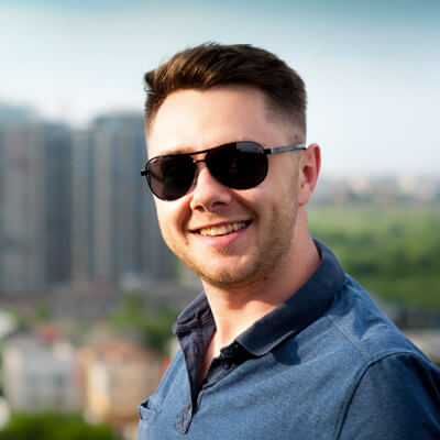 Happy customer portrait